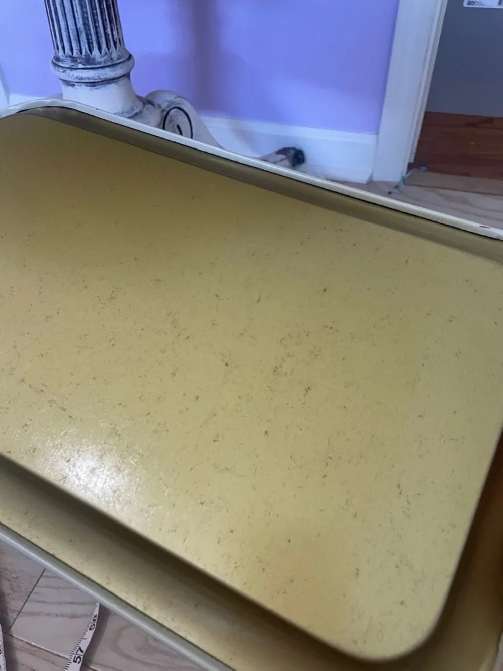 Decorative Green Floral Serving Tray vintage